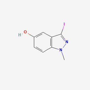 molecular formula C8H7IN2O B8812071 3-Iodo-1-methyl-1H-indazol-5-ol 