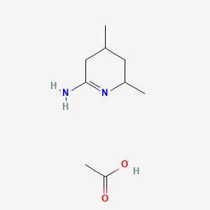 molecular formula C9H18N2O2 B8812192 2-Imino-4,6-dimethylpiperidine, acetate 