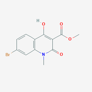 molecular formula C12H10BrNO4 B8812202 Methyl 7-bromo-4-hydroxy-1-methyl-2-oxo-1,2-dihydroquinoline-3-carboxylate 