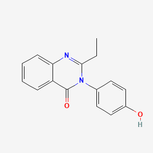 molecular formula C16H14N2O2 B8812257 2-ethyl-3-(4-hydroxyphenyl)quinazolin-4(3H)-one CAS No. 155619-00-4