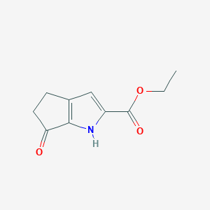 molecular formula C10H11NO3 B8812328 Ethyl 6-oxo-1,4,5,6-tetrahydrocyclopenta[b]pyrrole-2-carboxylate 