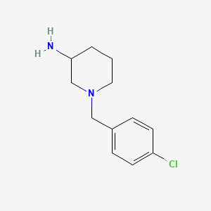 molecular formula C12H17ClN2 B8812332 1-[(4-Chlorophenyl)methyl]piperidin-3-amine 