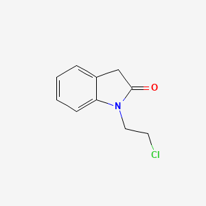 molecular formula C10H10ClNO B8812344 1-(2-Chloroethyl)indolin-2-one 