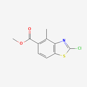 molecular formula C10H8ClNO2S B8812360 Methyl 2-chloro-4-methylbenzo[d]thiazole-5-carboxylate 