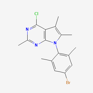 molecular formula C17H17BrClN3 B8812420 7-(4-Bromo-2,6-dimethylphenyl)-4-chloro-2,5,6-trimethyl-7H-pyrrolo[2,3-d]pyrimidine CAS No. 872866-00-7