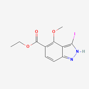 molecular formula C11H11IN2O3 B8812426 ethyl 3-iodo-4-methoxy-1H-indazole-5-carboxylate CAS No. 633327-85-2