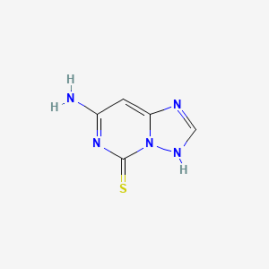 molecular formula C5H5N5S B8812483 7-Amino[1,2,4]triazolo[1,5-c]pyrimidine-5-thiol CAS No. 70182-88-6