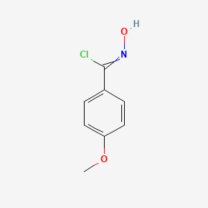 molecular formula C8H8ClNO2 B8812515 (Z)-N-hydroxy-4-methoxybenzimidoyl chloride 
