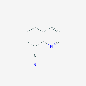 molecular formula C10H10N2 B8812522 5,6,7,8-Tetrahydro-quinoline-8-carbonitrile CAS No. 53400-61-6
