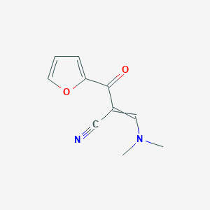 molecular formula C10H10N2O2 B8812547 (E)-3-(dimethylamino)-2-(furan-2-carbonyl)acrylonitrile 