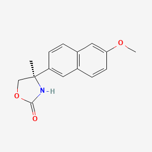molecular formula C15H15NO3 B8812736 (R)-4-(6-Methoxynaphthalen-2-yl)-4-methyloxazolidin-2-one CAS No. 1225346-70-2
