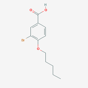 molecular formula C12H15BrO3 B8812818 3-Bromo-4-(pentyloxy)benzoic acid CAS No. 77146-48-6