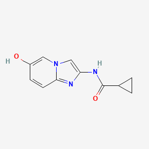 molecular formula C11H11N3O2 B8812846 N-(6-Hydroxyimidazo[1,2-A]pyridin-2-YL)cyclopropanecarboxamide 