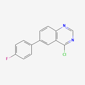 molecular formula C14H8ClFN2 B8812916 4-Chloro-6-(4-fluorophenyl)quinazoline 