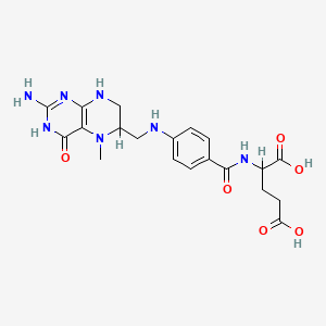 molecular formula C20H25N7O6 B8812944 2-[[4-[(2-Amino-5-methyl-4-oxo-1,6,7,8-tetrahydropteridin-6-yl)methylamino]benzoyl]amino]pentanedioic acid 