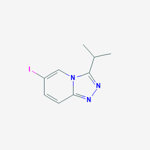 molecular formula C9H10IN3 B8813078 6-Iodo-3-isopropyl-[1,2,4]triazolo[4,3-a]pyridine 