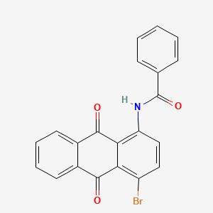 molecular formula C21H12BrNO3 B8813089 Benzamide, N-(4-bromo-9,10-dihydro-9,10-dioxo-1-anthracenyl)- CAS No. 81-44-7