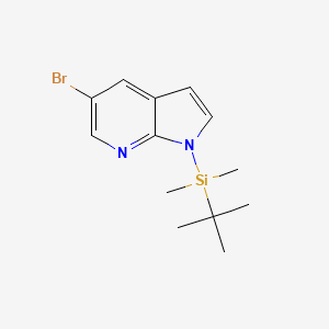 molecular formula C13H19BrN2Si B8813138 1H-Pyrrolo[2,3-B]pyridine, 5-bromo-1-[(1,1-dimethylethyl)dimethylsilyl]- 