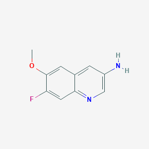 molecular formula C10H9FN2O B8813164 7-Fluoro-6-methoxyquinolin-3-amine 