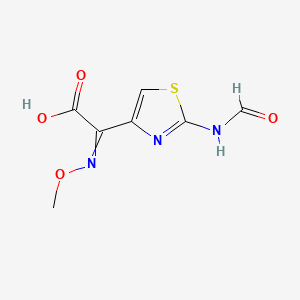 molecular formula C7H7N3O4S B8813202 2-(2-Formamidothiazole-4-yl)-2-methoxyimino acetic acid 