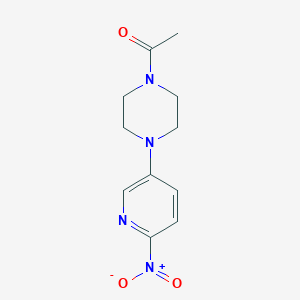 molecular formula C11H14N4O3 B8813225 1-(4-(6-Nitropyridin-3-YL)piperazin-1-YL)ethan-1-one 