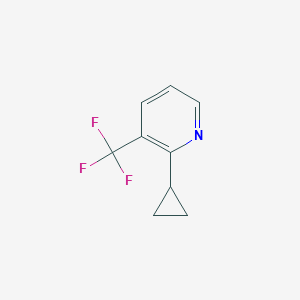 molecular formula C9H8F3N B8813246 2-Cyclopropyl-3-(trifluoromethyl)pyridine 