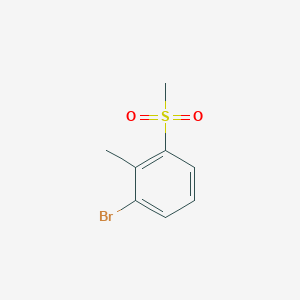 molecular formula C8H9BrO2S B8813248 1-Bromo-2-methyl-3-(methylsulfonyl)benzene 