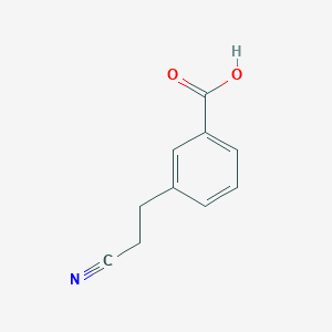 molecular formula C10H9NO2 B8813264 3-(2-Cyanoethyl)benzoic acid 