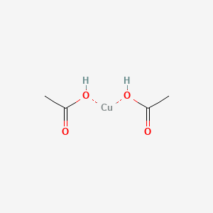molecular formula C4H8CuO4 B8813273 Copper(II) acetate, anhydrous 