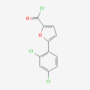molecular formula C11H5Cl3O2 B8813277 5-(2,4-dichlorophenyl)furan-2-carbonyl Chloride 