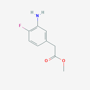 molecular formula C9H10FNO2 B8813298 Methyl 2-(3-amino-4-fluorophenyl)acetate 