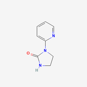 molecular formula C8H9N3O B8813347 1-(Pyridin-2-yl)imidazolidin-2-one CAS No. 53159-76-5