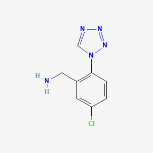 5-Chloro-2-tetrazol-1-YL-benzylamine