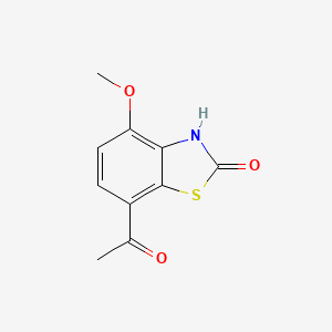 molecular formula C10H9NO3S B8813423 7-Acetyl-4-methoxybenzo[d]thiazol-2(3H)-one 