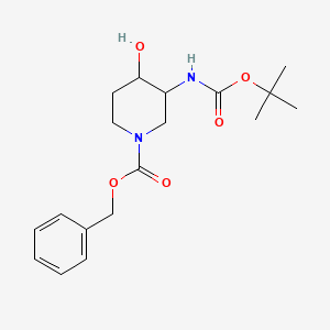 Benzyl 3-((tert-butoxycarbonyl)amino)-4-hydroxypiperidine-1-carboxylate