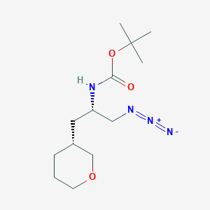 tert-Butyl (S)-1-azido-3-((R)-tetrahydro-2H-pyran-3-yl)propan-2-ylcarbamate
