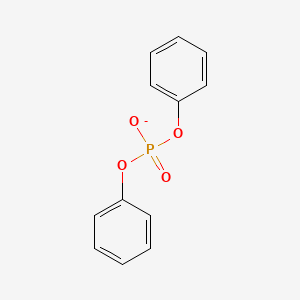molecular formula C12H10O4P- B8813475 Phosphoric acid, diphenyl ester 