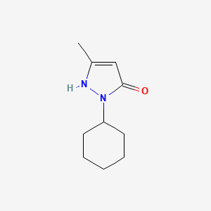 molecular formula C10H16N2O B8813489 2-Cyclohexyl-5-methyl-2H-pyrazol-3-ol 