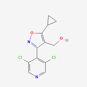 molecular formula C12H10Cl2N2O2 B8813567 5-Cyclopropyl-3-(3,5-dichloro-4-pyridyl)isoxazole-4-methanol 
