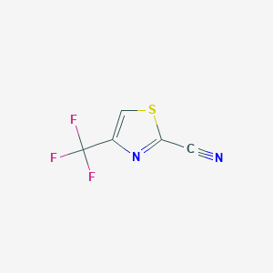 molecular formula C5HF3N2S B8813640 4-(Trifluoromethyl)thiazole-2-carbonitrile 