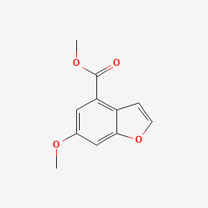molecular formula C11H10O4 B8813744 4-Benzofurancarboxylic acid, 6-methoxy-, methyl ester 