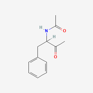 molecular formula C12H15NO2 B8813884 Acetamide, N-[2-oxo-1-(phenylmethyl)propyl]- CAS No. 5463-26-3