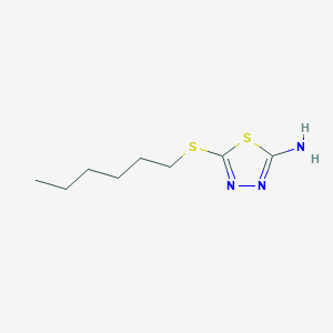 molecular formula C8H15N3S2 B8813891 5-(Hexylthio)-1,3,4-thiadiazol-2-amine CAS No. 61516-63-0