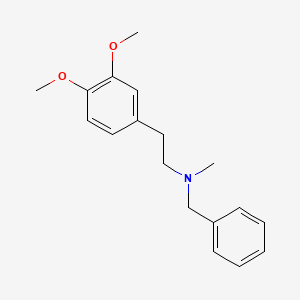 molecular formula C18H23NO2 B8813922 N-Benzyl-2-(3,4-dimethoxyphenyl)-N-methylethanamine CAS No. 96025-46-6