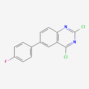 molecular formula C14H7Cl2FN2 B8813985 2,4-Dichloro-6-(4-fluorophenyl)quinazoline 