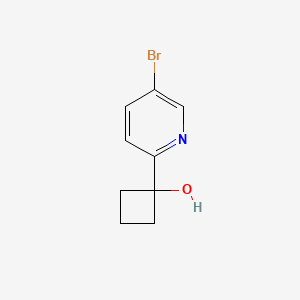 molecular formula C9H10BrNO B8814001 1-(5-Bromopyridin-2-yl)cyclobutanol CAS No. 1319256-44-4