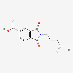 molecular formula C13H11NO6 B8814075 2-(3-Carboxypropyl)-1,3-dioxoisoindoline-5-carboxylic acid 