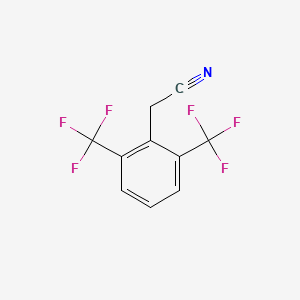 molecular formula C10H5F6N B8814100 2-(2,6-Bis(trifluoromethyl)phenyl)acetonitrile CAS No. 869882-08-6