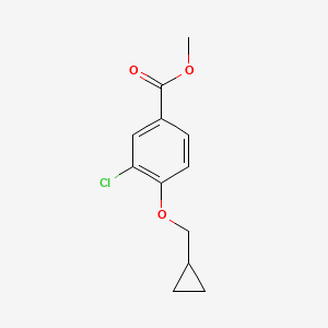 molecular formula C12H13ClO3 B8814108 Methyl 3-chloro-4-(cyclopropylmethoxy)benzoate 