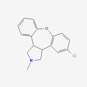 molecular formula C17H16ClNO B8814140 5-Chloro-2-methyl-2,3,3a,12b-tetrahydrodibenzo[2,3:6,7]oxepino[4,5-c]pyrrole CAS No. 158018-50-9